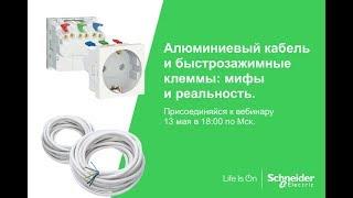 Алюминиевый кабель и быстрозажимные клеммы: мифы и реальность. Ведет Schneider Electric