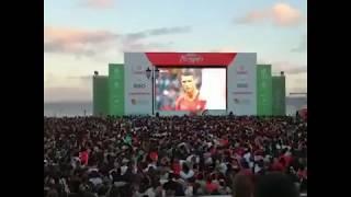 GOL DE CRISTIANO RONALDO - Comemoração da torcida portuguesa  com gol de falta