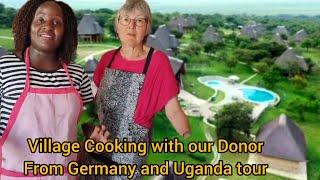 Village Cooking with our Donor from Germany and the best Uganda tour