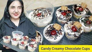 Candy Creamy Chocolate Cups Dessert Recipe By Masara Kitchen ️ - 10 Minutes Dessert Recipe