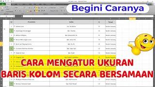 Cara Mengatur Ukuran Baris dan Kolom Secara Otomatis Ms Excel