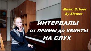 ИНТЕРВАЛЫ ОТ ПРИМЫ ДО КВИНТЫ НА СЛУХ. Интервалы на слух с заданием в конце. Уроки СОЛЬФЕДЖИО