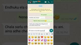 girl mixing pulihora witha a boy || couples chatting ️ || text lovers adda