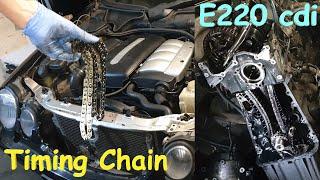 E220 CDI Mercedes Timing Chain Replacement W210 from Om646 engine