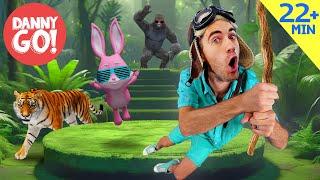 Gorillas, Tigers, Rabbits + more!  Animal Dance Compilation | Danny Go! Songs for Kids