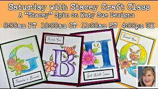 606 Saturday with Stacey Craft Class  Katy Sue Designs & Bruynzeel Pencils,  Out of the box Ideas.
