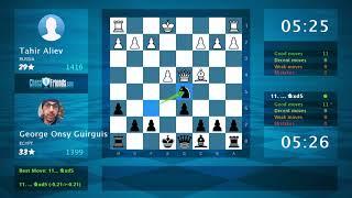 Chess Game Analysis: Tahir Aliev - George Onsy Guirguis : 0-1 (By ChessFriends.com)