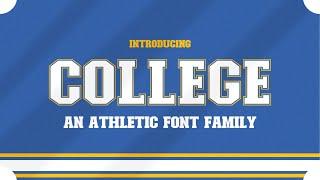 College Font | Display Font | Groovy Font | Retro Font | Download Free Font | Vintage Font