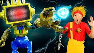 Robot Cha-Cha, Robot Chicky, Robot Boom-Boom & Robot Lya-Lya with Mini DB | D Billions Kids Songs