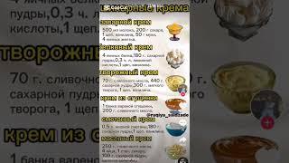 Шикарные Кремы Для Торта На Любой Вкус  Легко и Просто  #торты #кремдляторта #десерты #выпечка