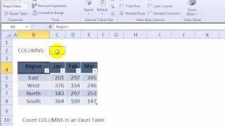 Count Columns in a Range with Excel COLUMNS Function