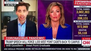 Will Goodwin speaks on CNN about Trump putting cadets at risk for  Westpoint 2020 Graduation