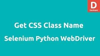 Get CSS Class Name using Selenium Python