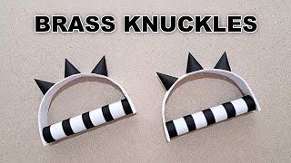 MAKING BRASS KNUCKLES FROM PAPER - (How to Make Paper Brass Knuckles)