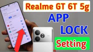 How to lock apps in Realme gt 6t 5g/Realme gt 6t 5g me app lock kaise kare/app lock setting