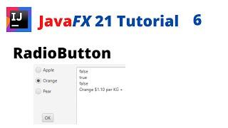 JavaFX 21 Tutorial 6 - RadioButton