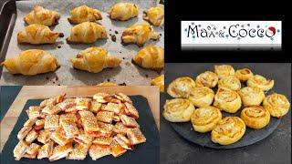 3 Ricette di SALATINI per APERITIVO di PASTA SFOGLIA - STUZZICHINI Sfiziosi per Natale #1