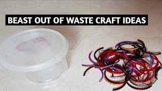 Beast out of waste craft ideas/waste bangles craft