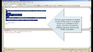 T-SQL Tutorial. Dynamic SQL course: Exec and sp_executesql (Lesson 1)