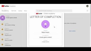 YouTube Creator Academy Course exam answers. Created Great Content.