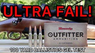 308 Winchester Hornady Outfitter CX Ballistics Gel Ammo Test