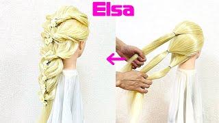 Hairstyle Elsa Back To SchoolEasy Tutorial【Updo Lover】#easyhairstyle