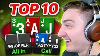 INSANE FLOP Makes Me RAGEQUIT SESSION?! | Top 10 Hands Ep. 172