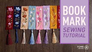 Fabric Bookmark Sewing Tutorial DIY Stationery School Supplies Project with Lining Fabric Easy Step