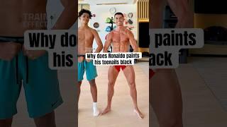 Why Does Ronaldo Paints His Toenails Black #footballshorts