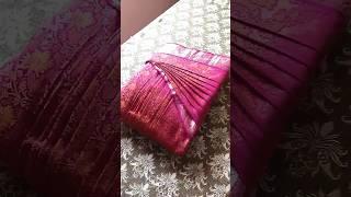 Saree pre-pleating & Box folding Step by step  #trending #shorts #tutorial #saree #viral