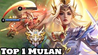 honor of kings Top 1 Mulan (Wings of Light Skin) Gameplay Rank Mythic