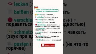 ️ О еде: 9 глаголов, которые вы не учили на уроках немецкого! 