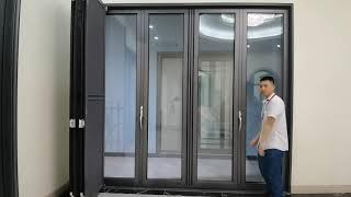 Thermal break aluminum folding door