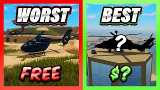 RANKING EVERY SINGLE HELICOPTER In War Tycoon!