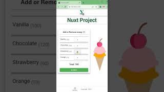 Nuxt Ice Cream project #coding #nuxt3 #vuejs #js #technology