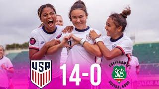 USA 14 x 0 Suriname▫️U20 Women’s Championship▫️Extended Goals & Highlights!