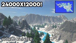 EPIC 24000x12000 WorldPainter Fantasy Survival Map! (Valforia Part 1)