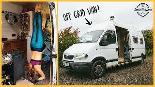 Couple Live in Off Grid Tiny Home With Wood Burner ! Van Tour