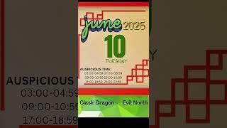 JUNE 10 2025 FENG SHUI CALENDAR #fengshui #fengshuiCalendar #fengshuiGuide
