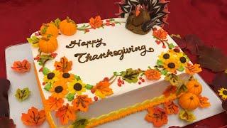 HOW TO DECORATE A THANKSGIVING CAKE !  