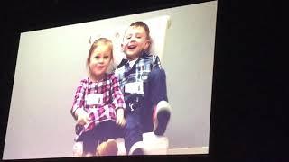 Kaitlyn and Colson being little cuties in the church video