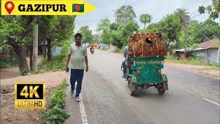 4K Bangladeshi walking tour Dhaka city 2023 || Kaliakair Thana Road Gazipur Walking tour 2023