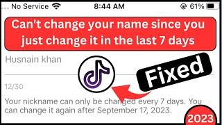 How To Change Tiktok Nickname before 7 Days In (iPhone) | Change TikTok Nickname Before 7 Days 2023|