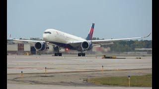 Fast Delta A350-900 take off, DTW