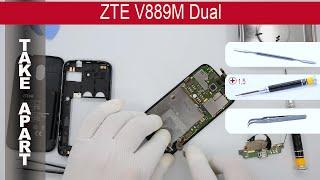 How to disassemble  ZTE Blade C V889M, Take Apart, Tutorial