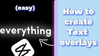 How to create text overlays || very easy tutorial :)