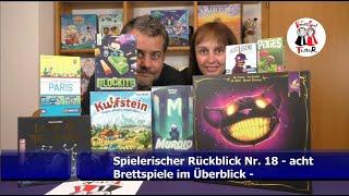 Spielerischer Rückblick Nr. 18 - acht Brettspiele im Überblick - Brettspiel - Die Brettspieltester