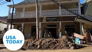 101st Airborne on the ground for Helene cleanup in Chimney Rock, NC