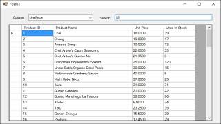 C# Tutorial - Search DataGridView by using ComboBox and TextBox | FoxLearn