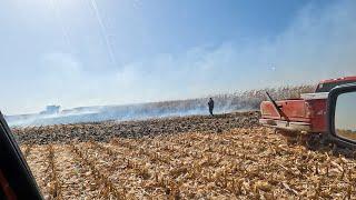 Unharvested Corn Field Fire!!! Ep. 7